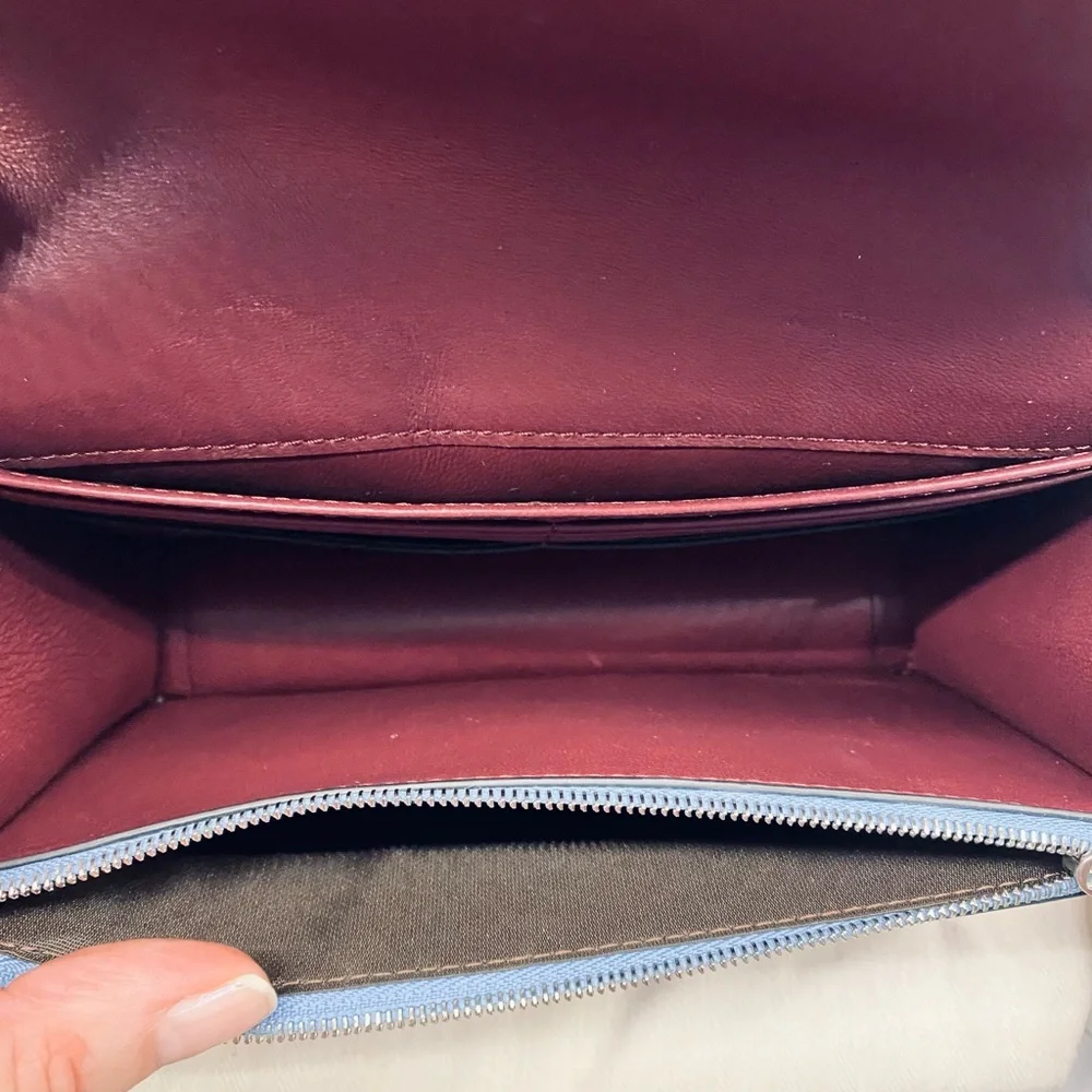 Limited edition - Mulberry small Darley crossbody Light Blue Silver Chain - Picture 8 of 10